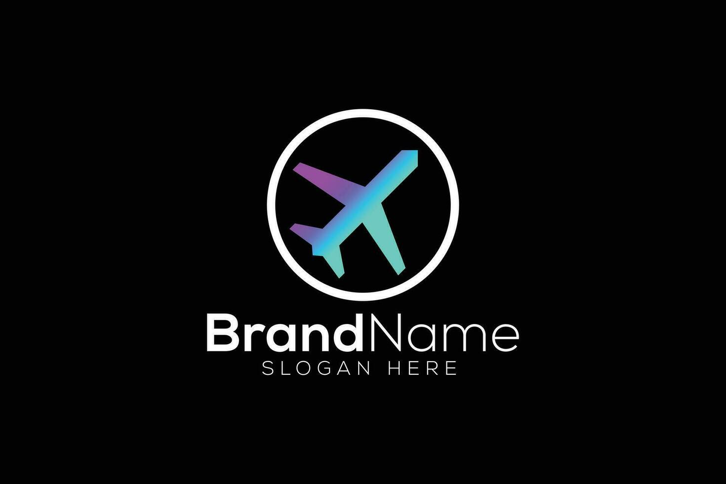 Trendy and Professional Aircraft logo design vector template