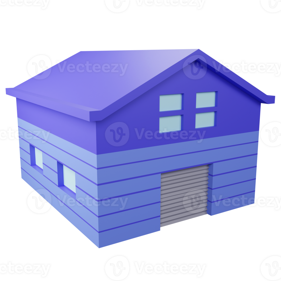Warehouse clipart flat design icon isolated on transparent background