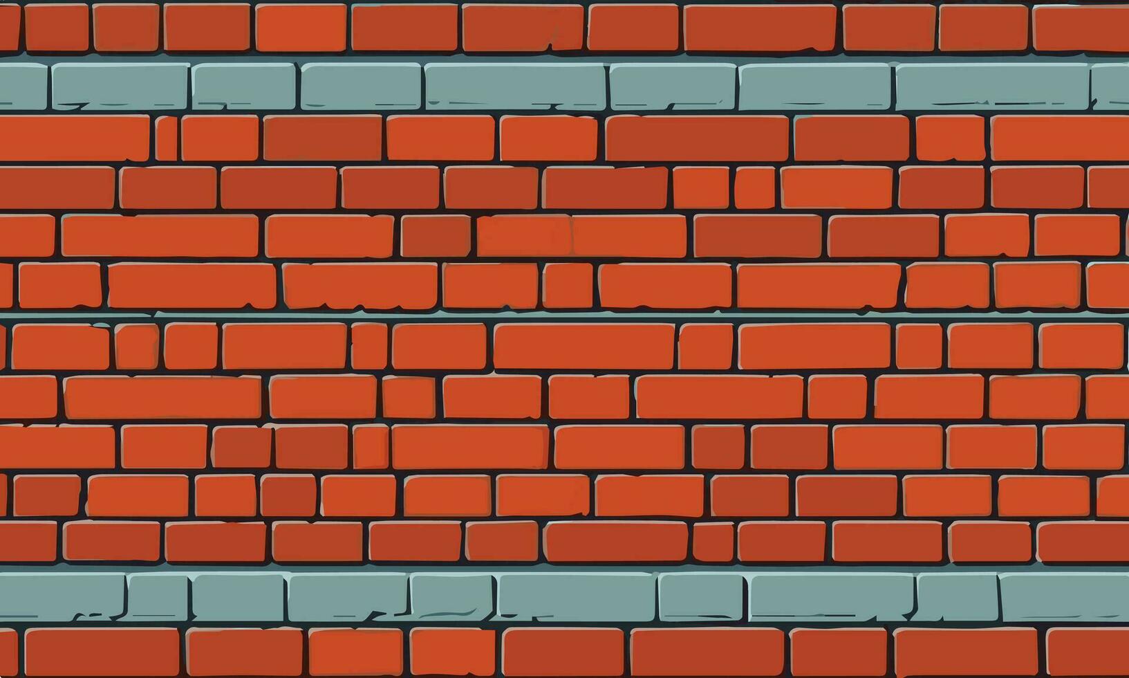 Brown-gray brick wall vector illustration background. brick wall closeup texture vector