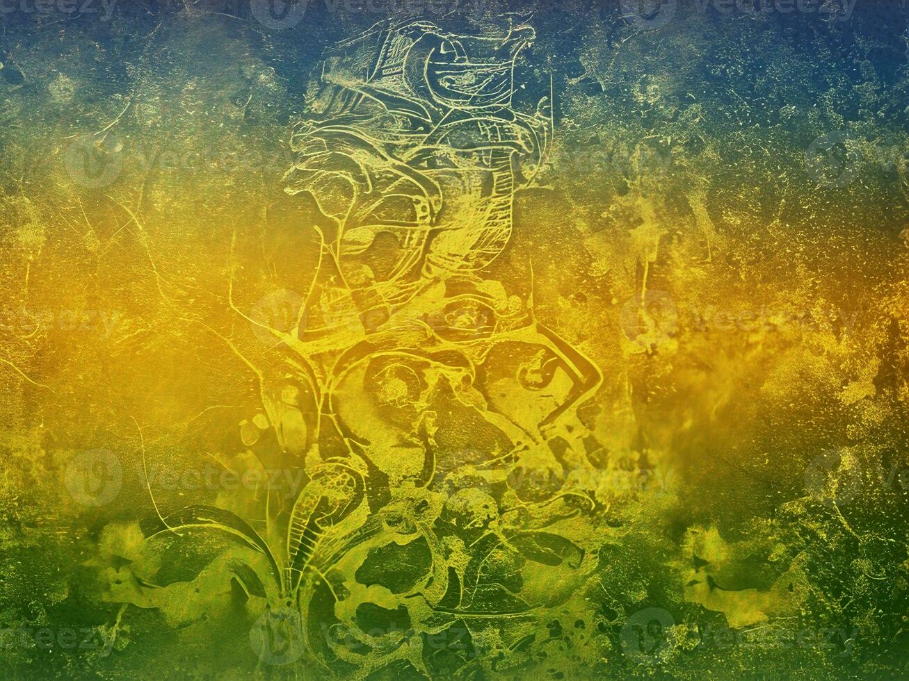 Golden gradient grunge effect background design photo