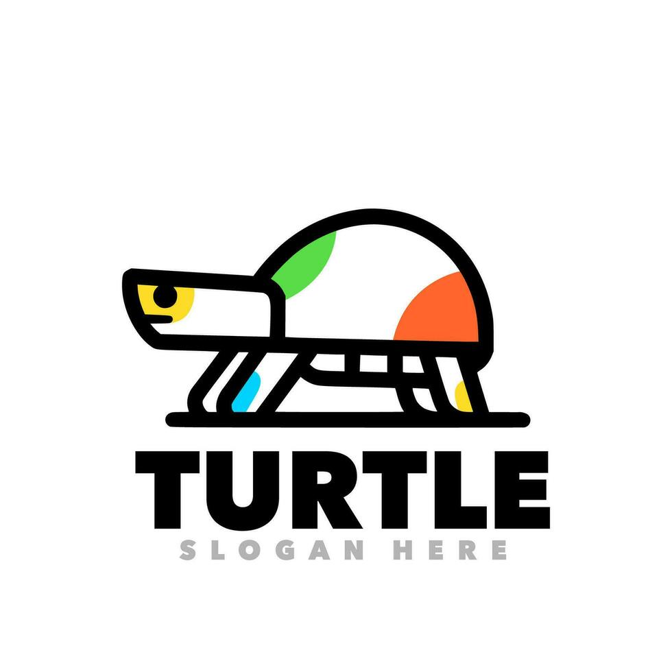 Turtle line art vector