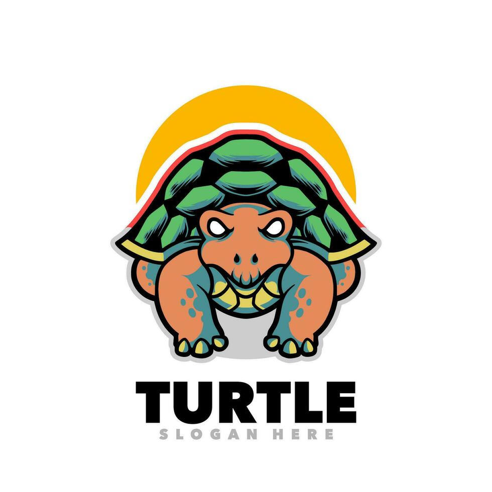 Turtle cartoon mascot vector