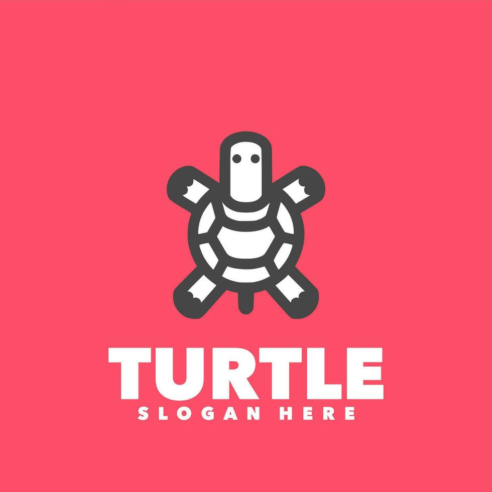 Turtle line simple design vector