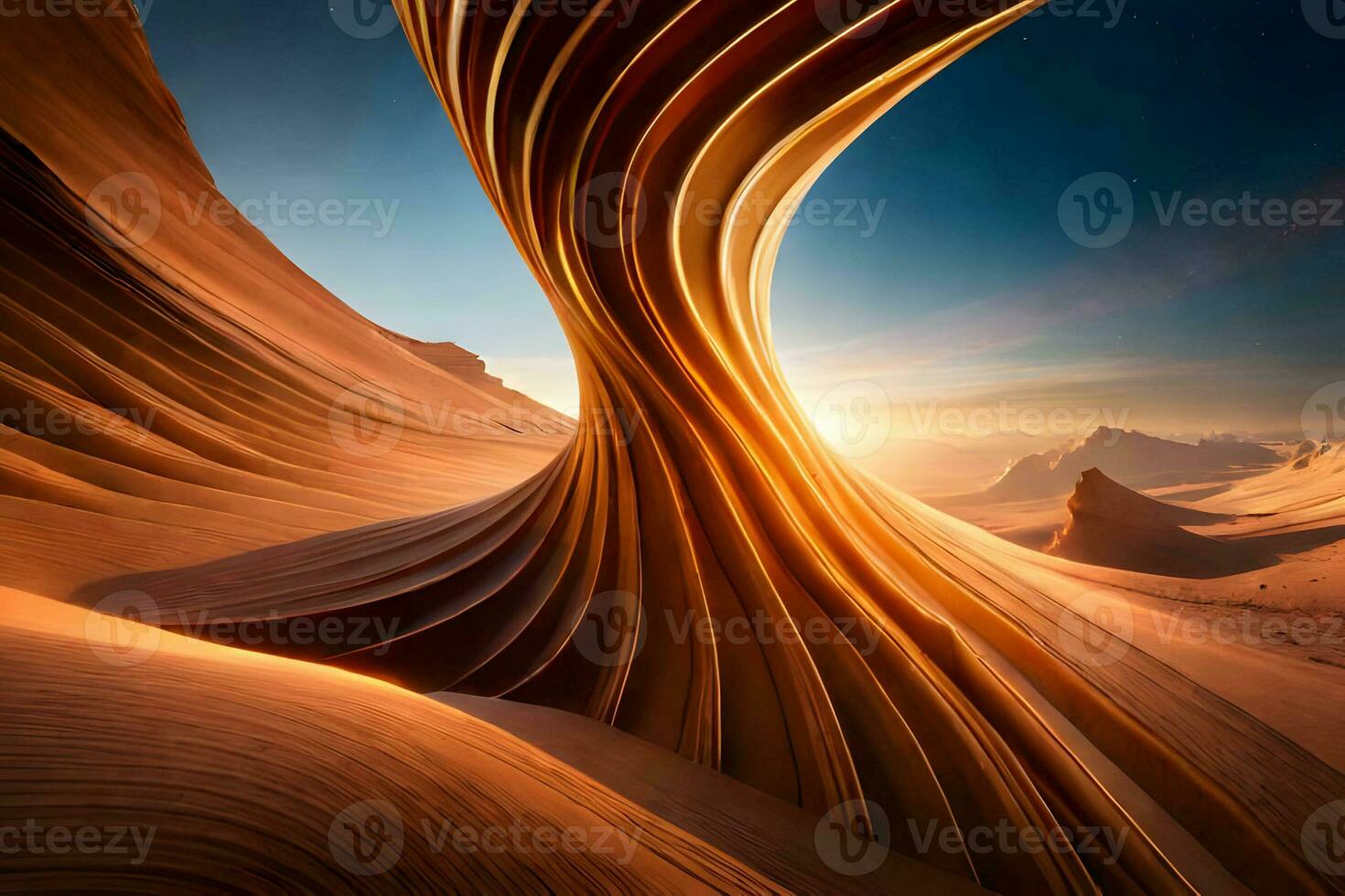 Mysterious golden nebula swirls in Antelope Canyon photo
