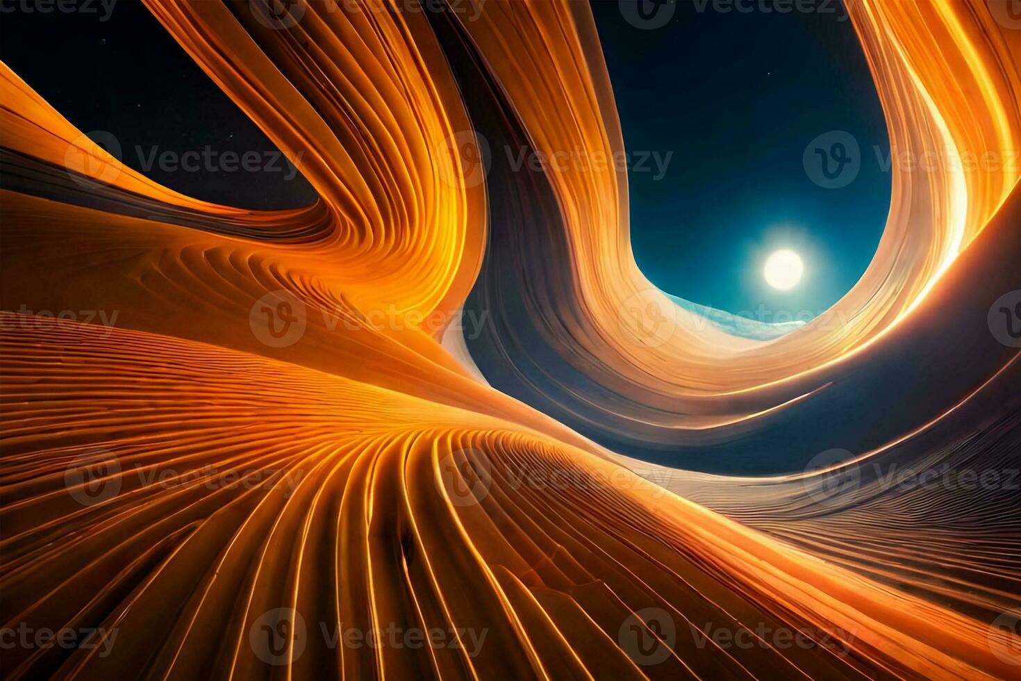 Mysterious golden nebula swirls in Antelope Canyon photo