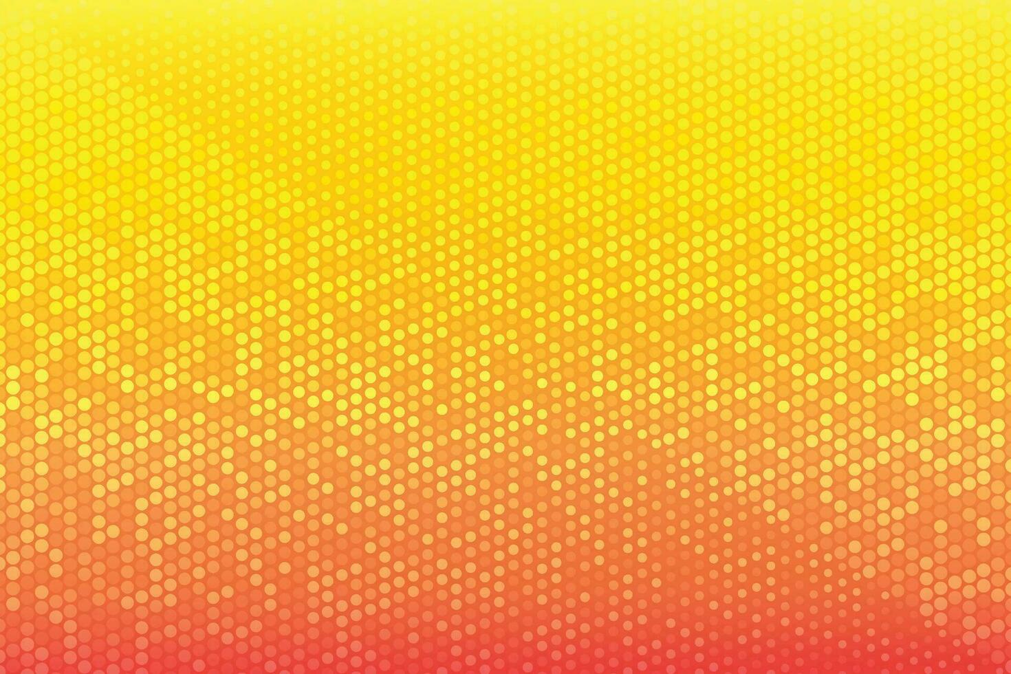 Yellow halftone dot grain texture pixel pop art gradient pattern background. vector