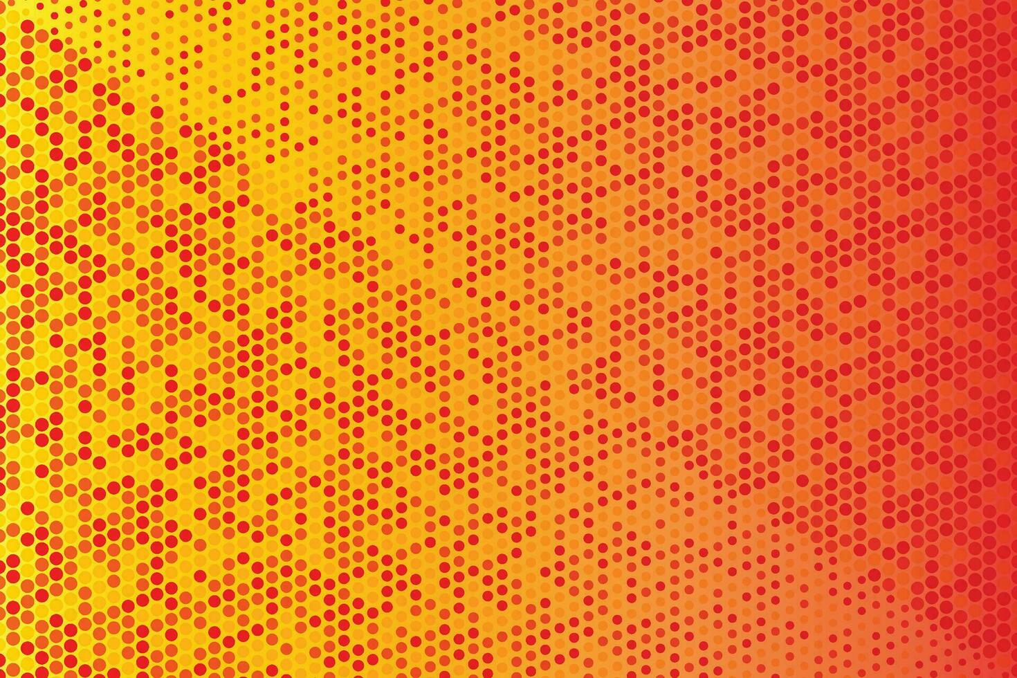 Yellow halftone dot grain texture pixel pop art gradient pattern background. vector