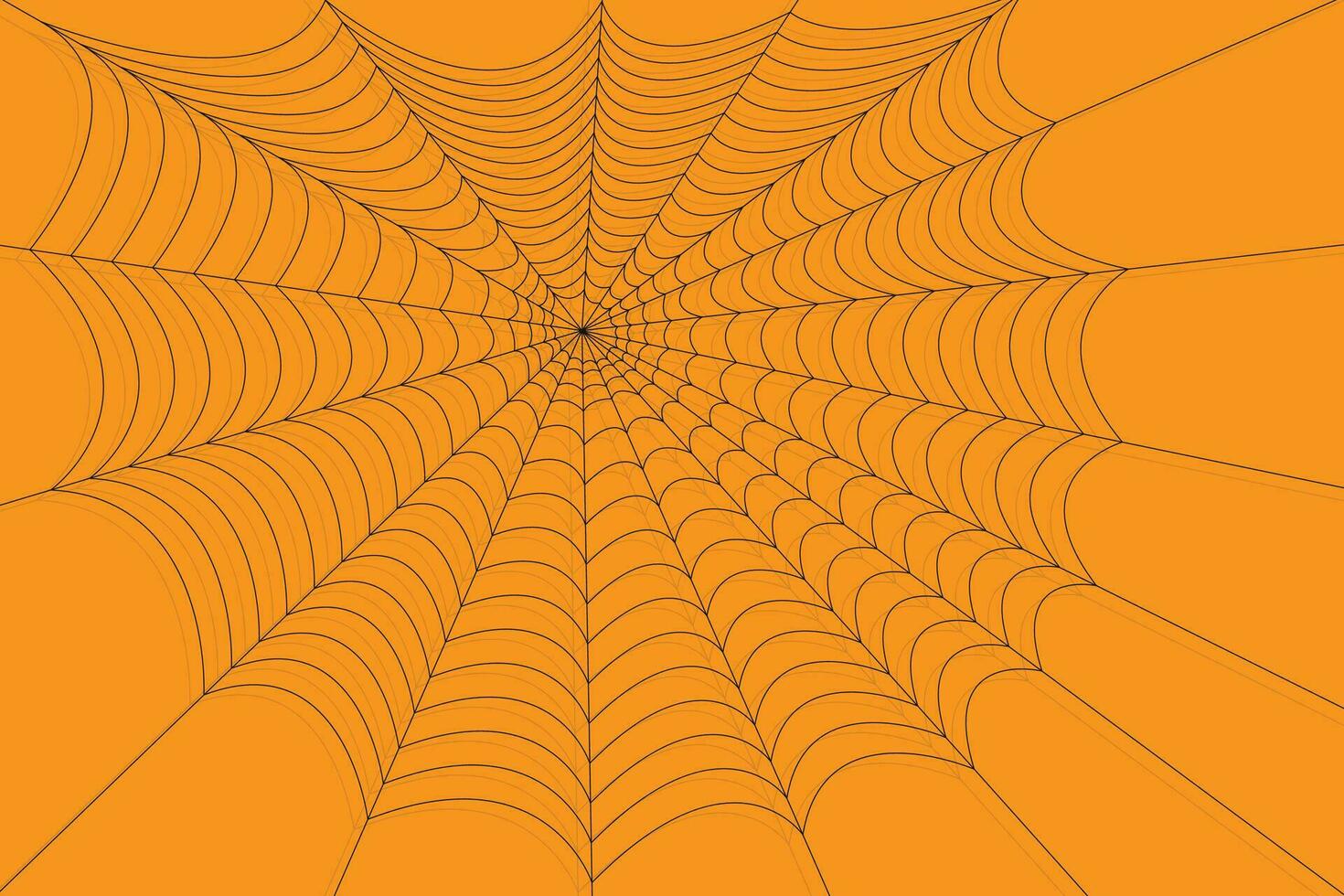 Halloween spider web net texture pattern on orange background vector