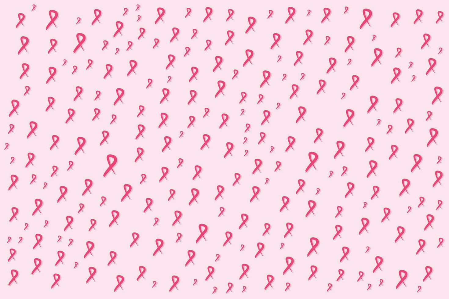Breast cancer awareness month seamless pattern with pink ribbon shape vector