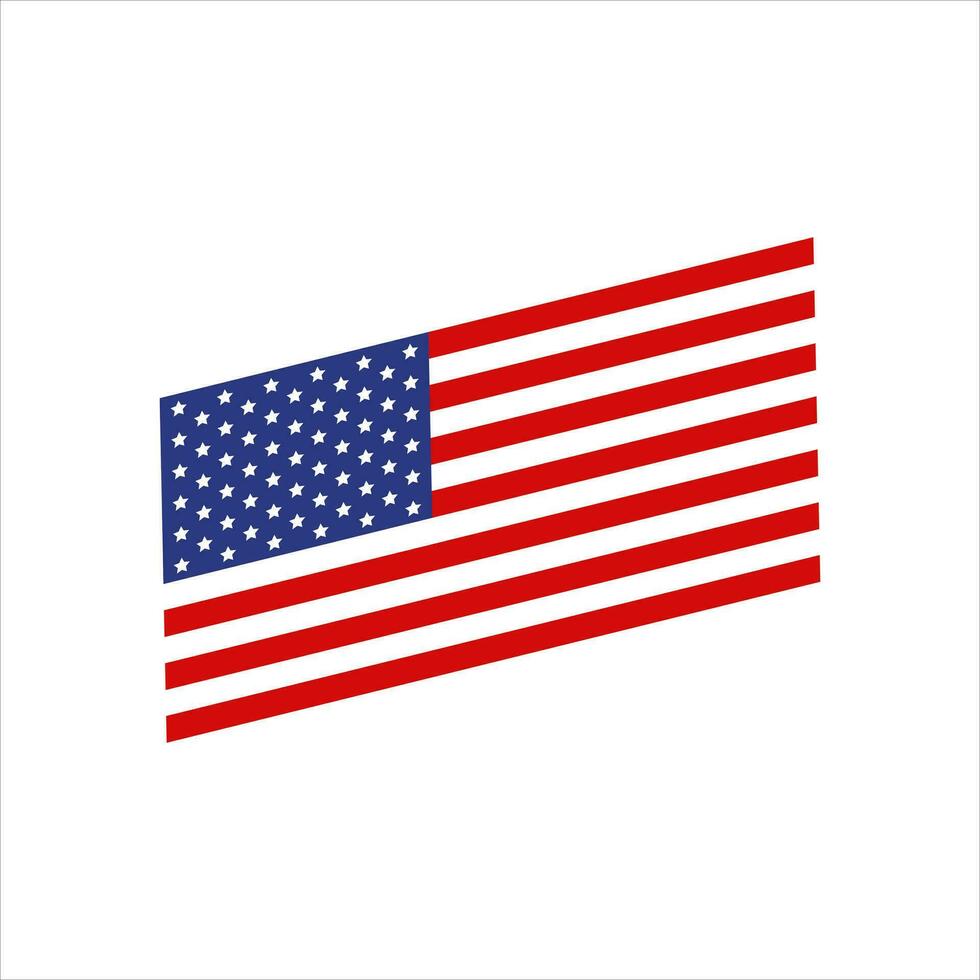 American flag, Patriotic symbol of the USA, Vector illustration of isolates