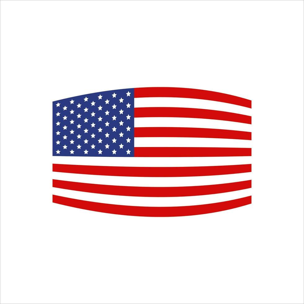 American flag, Patriotic symbol of the USA, Vector illustration of isolates