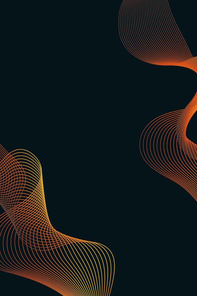 Linear abstract gradient waves. Vector design banner poster