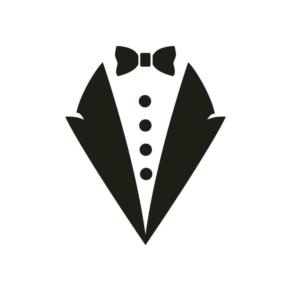 Tuxedo icon vector. Dinner jacket illustration sign. tux symbol or logo. vector