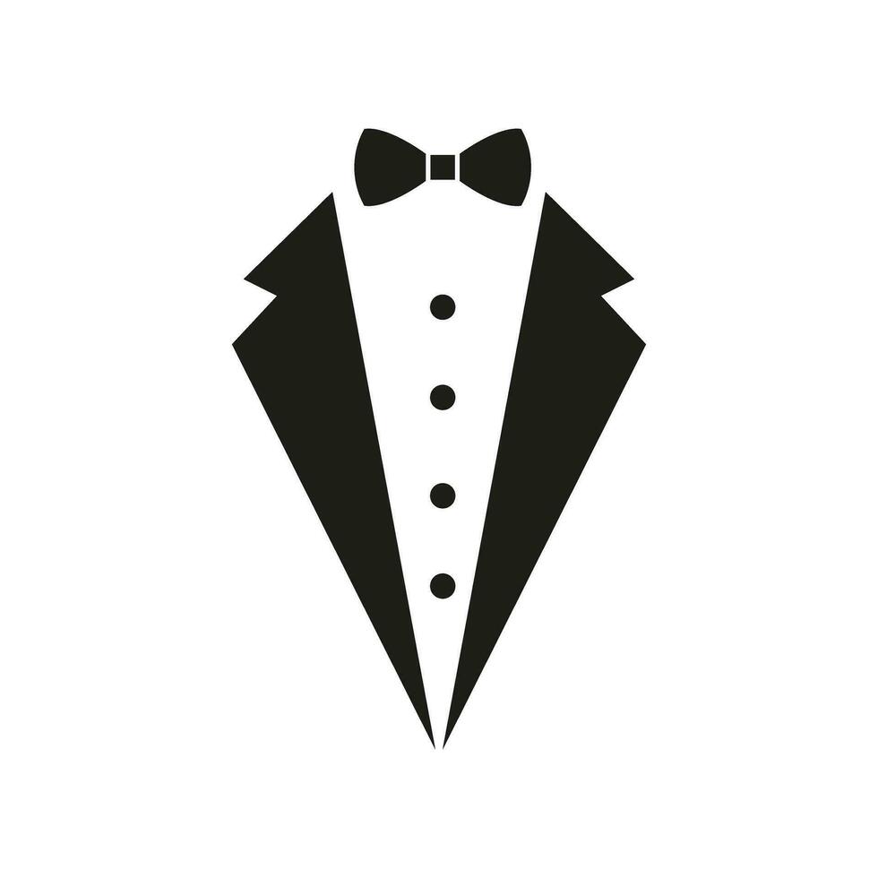 Tuxedo icon vector. Dinner jacket illustration sign. tux symbol or logo. vector