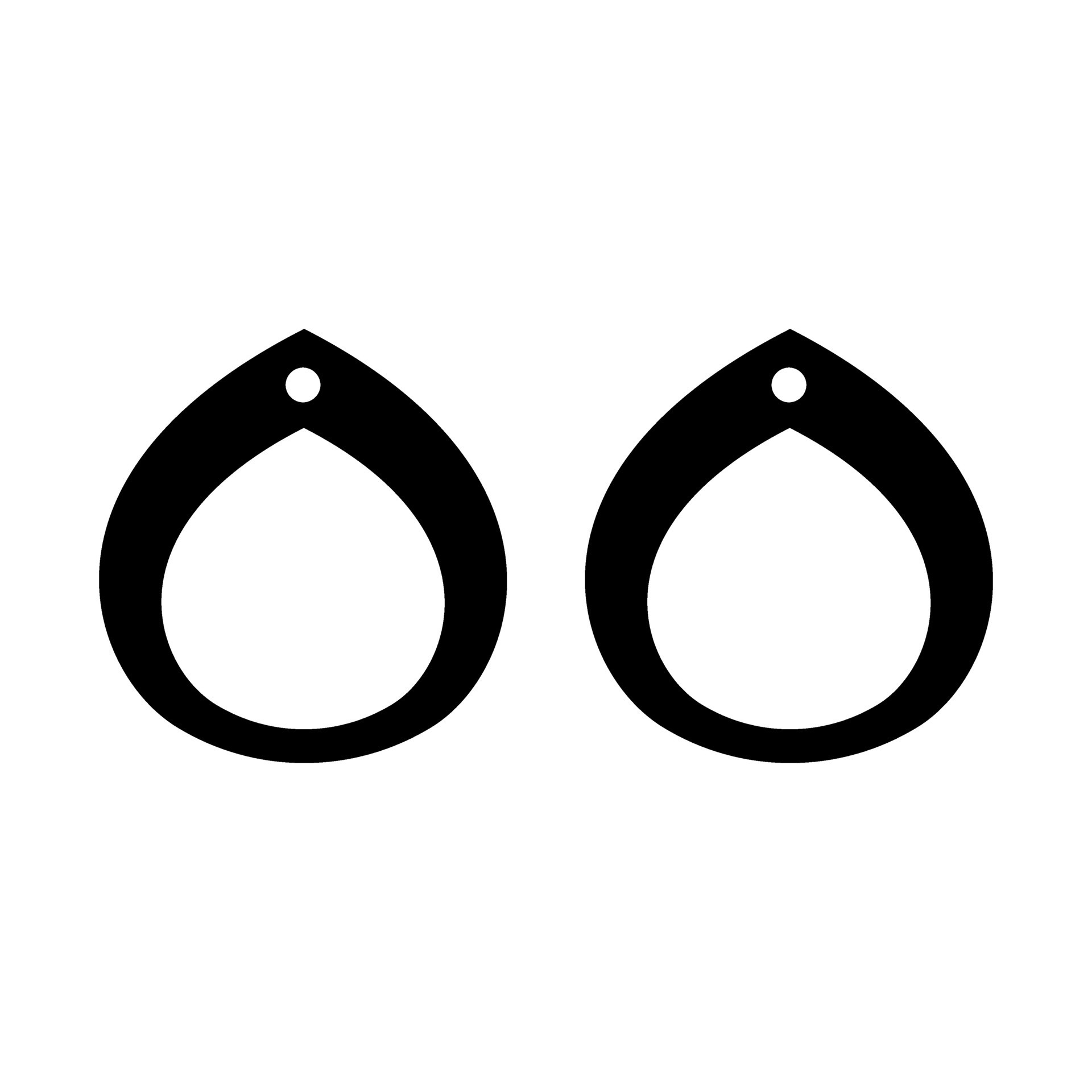 Earrings icon vector set. Teardrop earrings illustration sign