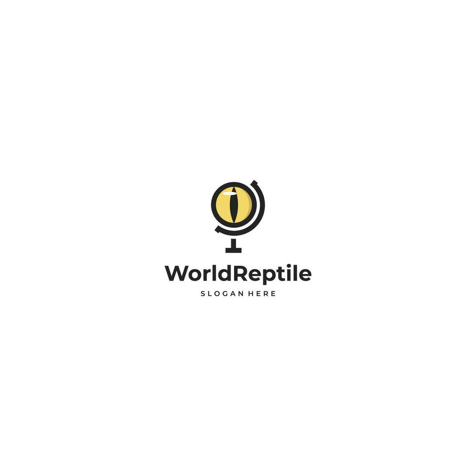 reptile world logo design simple and modern concept vector