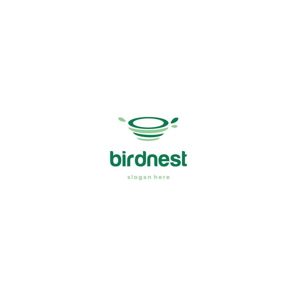 nest logo design on isolated background vector