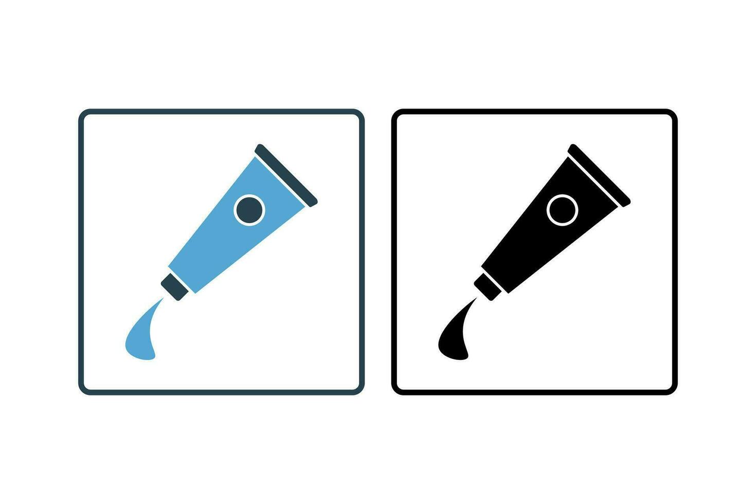 Paint Tubes icon. icon related to painting. Tubes of various colored paints. solid icon style. Simple vector design editable