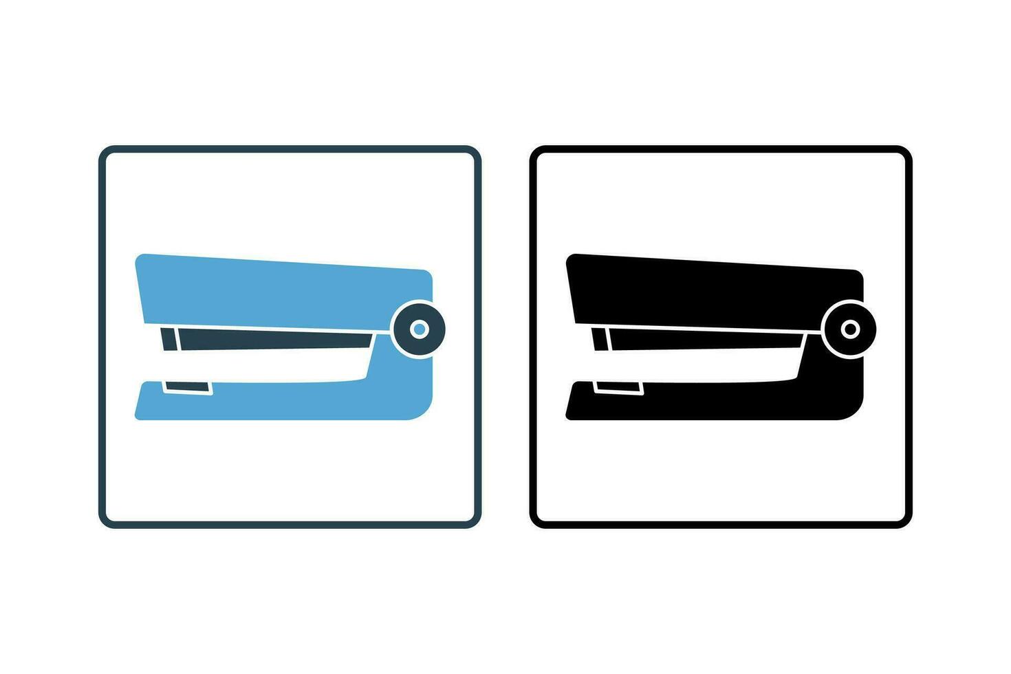 stapler icon. Icon related to stationery. solid icon style. Simple vector design editable