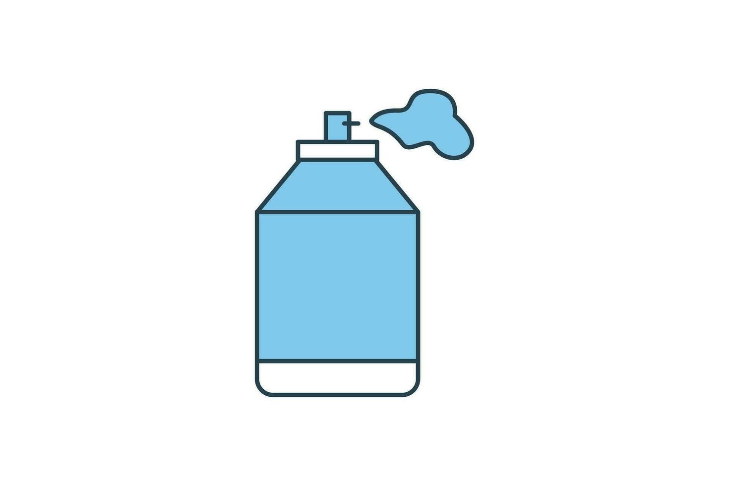 Paint Spray Can icon. icon related to painting, painters, graffiti, spray painting. flat line icon style. Simple vector design editable