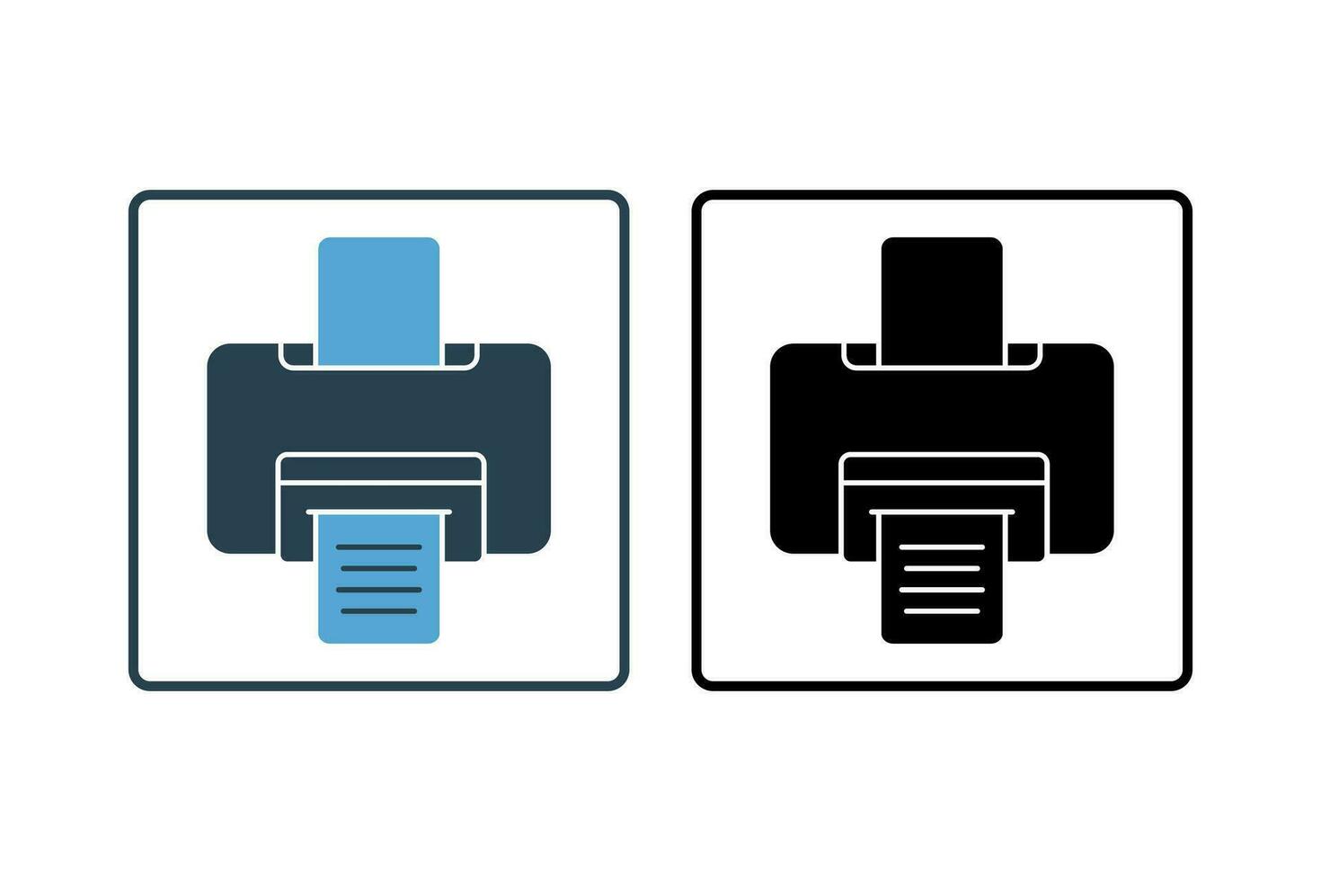 printer icon. Icon related to stationery. flat line icon style. Simple vector design editable