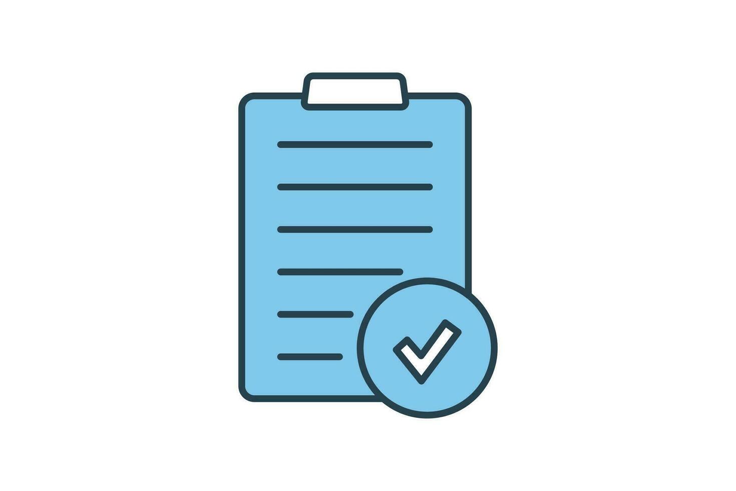 Survey Icon. Icon related to survey. flat line icon style. Simple vector design editable