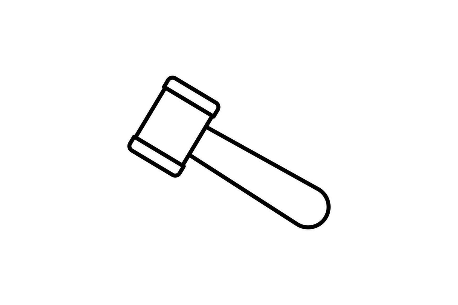 martillo icono. icono relacionado a carpintería, construcción, proyectos línea icono estilo. sencillo vector diseño editable