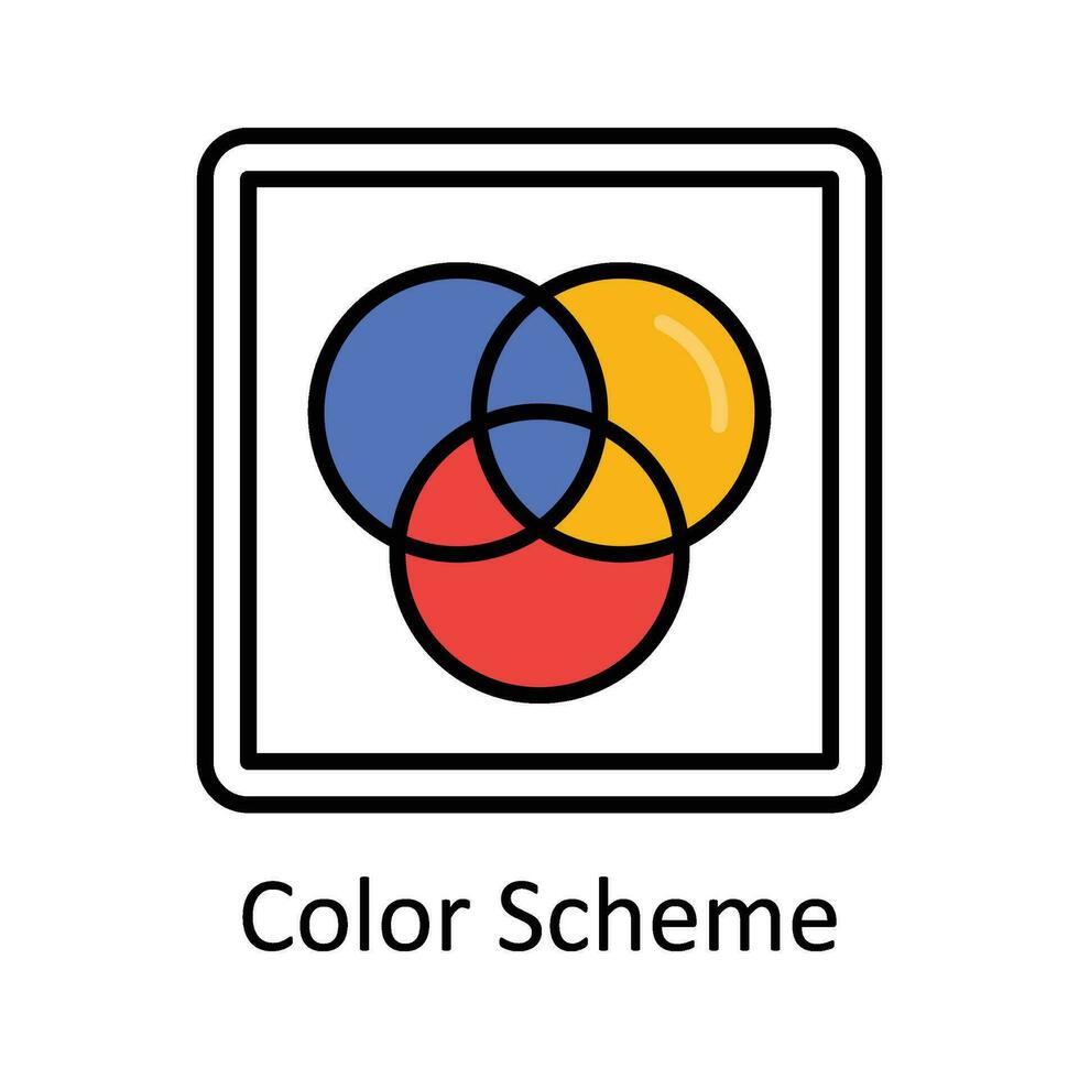 Color Scheme Filled outline Icon Design illustration. Art and Crafts Symbol on White background EPS 10 File vector