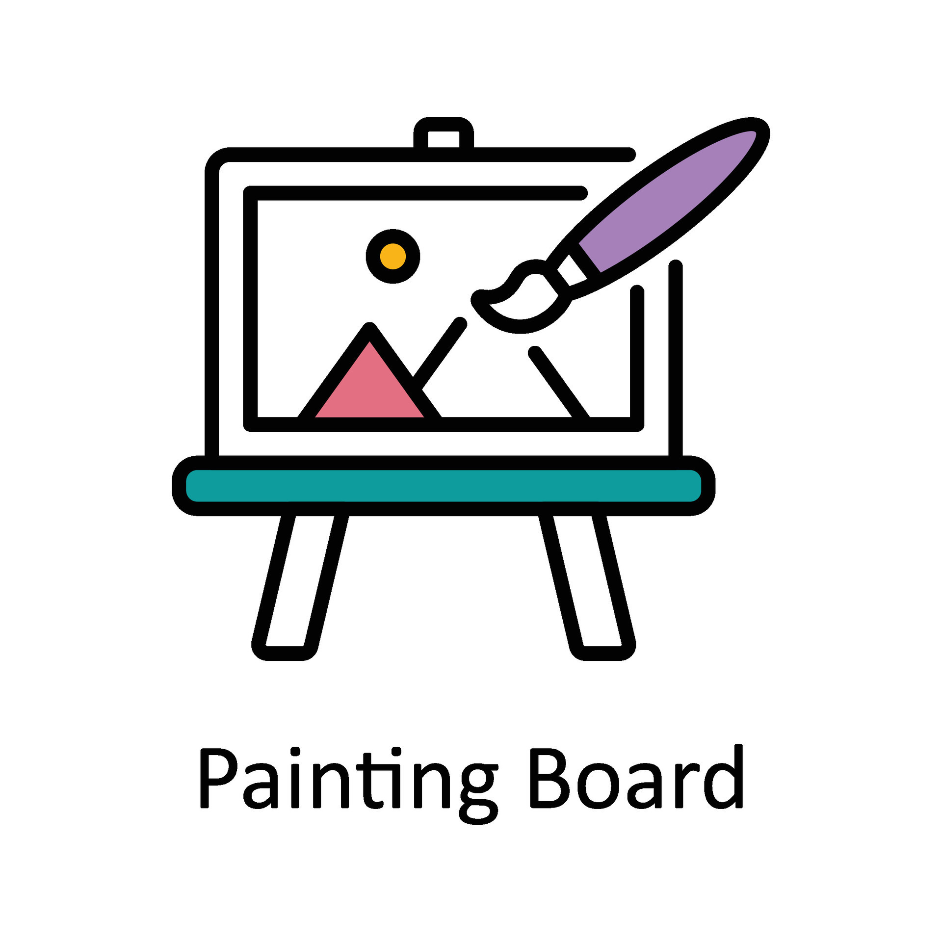 Painting board Illustration 21594618 PNG