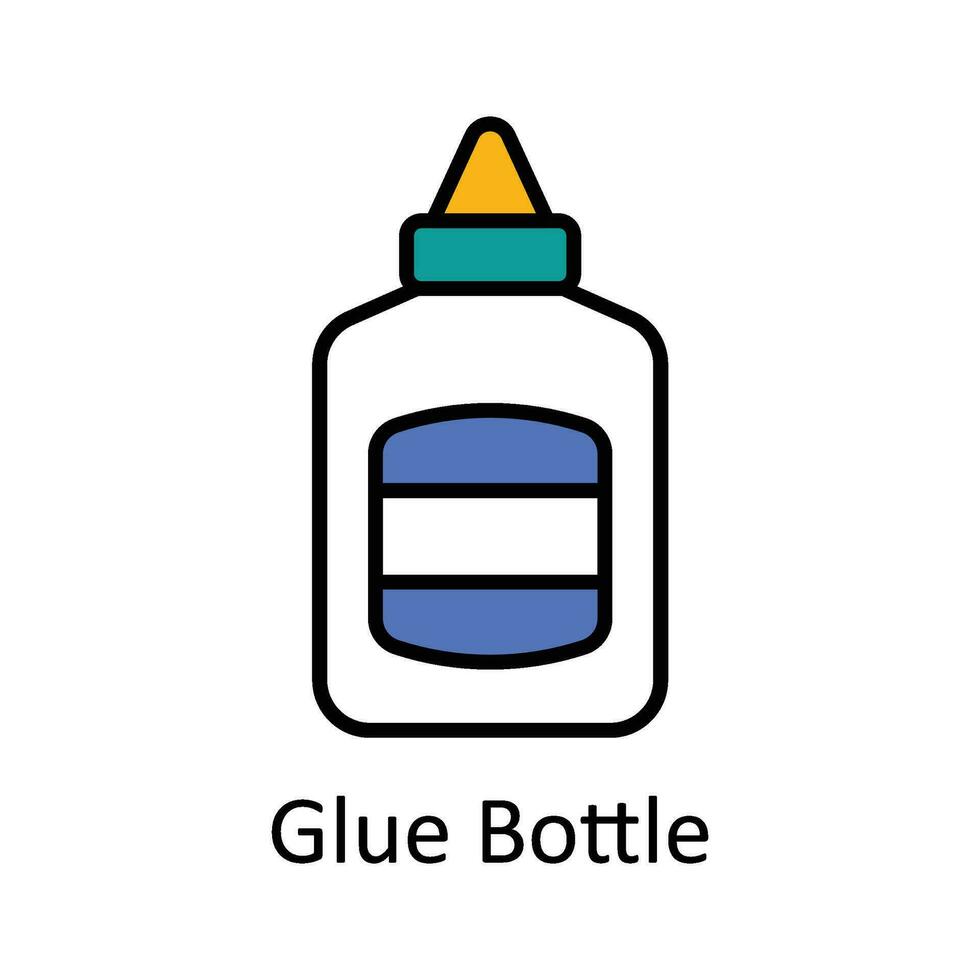 Glue Bottle Filled outline Icon Design illustration. Art and Crafts