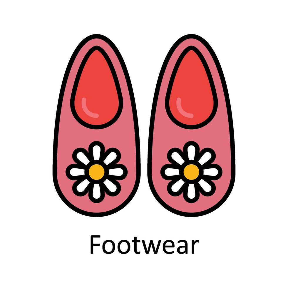 Footwear Filled outline Icon Design illustration. Art and Crafts Symbol on White background EPS 10 File vector