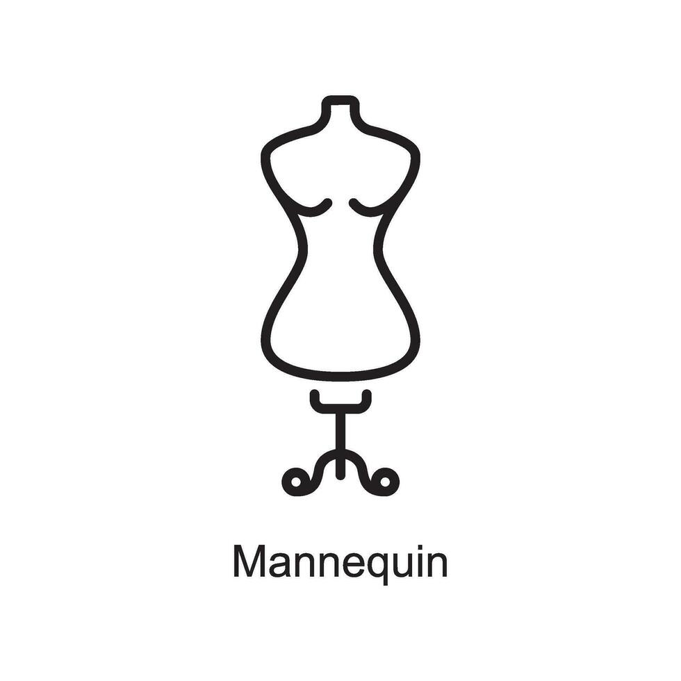 maniquí vector contorno icono diseño ilustración. Arte y artesanía símbolo en blanco antecedentes eps 10 archivo