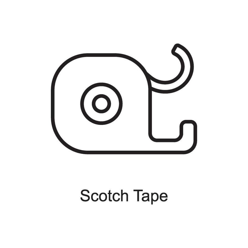 Scotch Tape vector outline Icon Design illustration. Art and Crafts Symbol on White background EPS 10 File