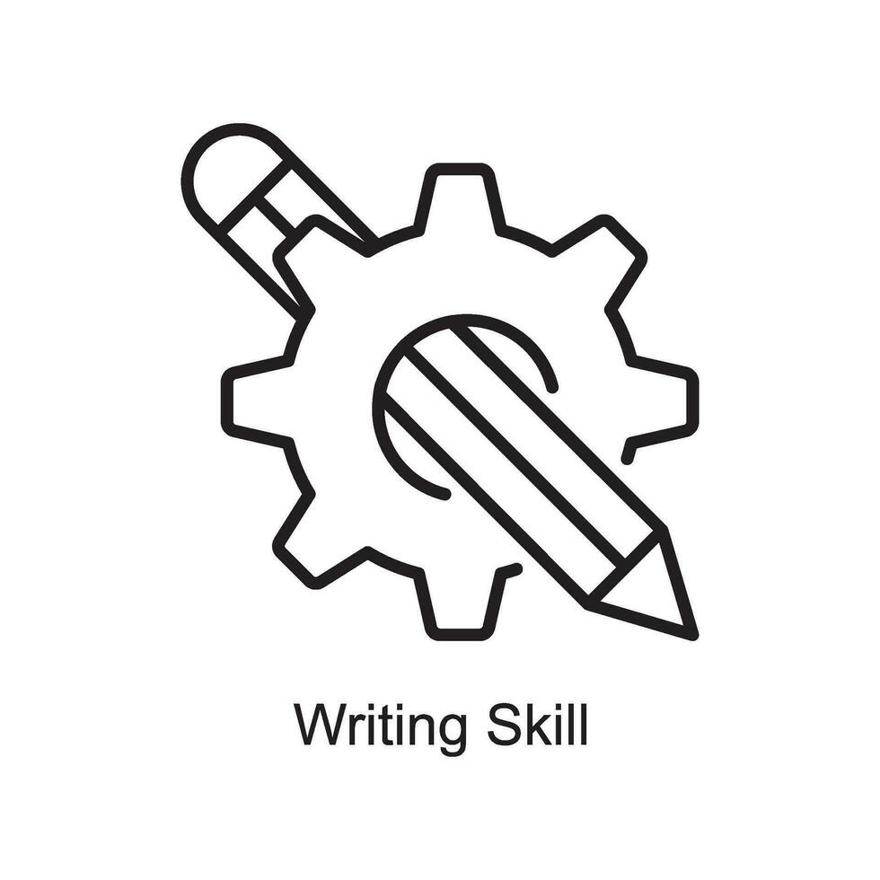 Writing Skill vector outline Icon Design illustration. Art and Crafts Symbol on White background EPS 10 File