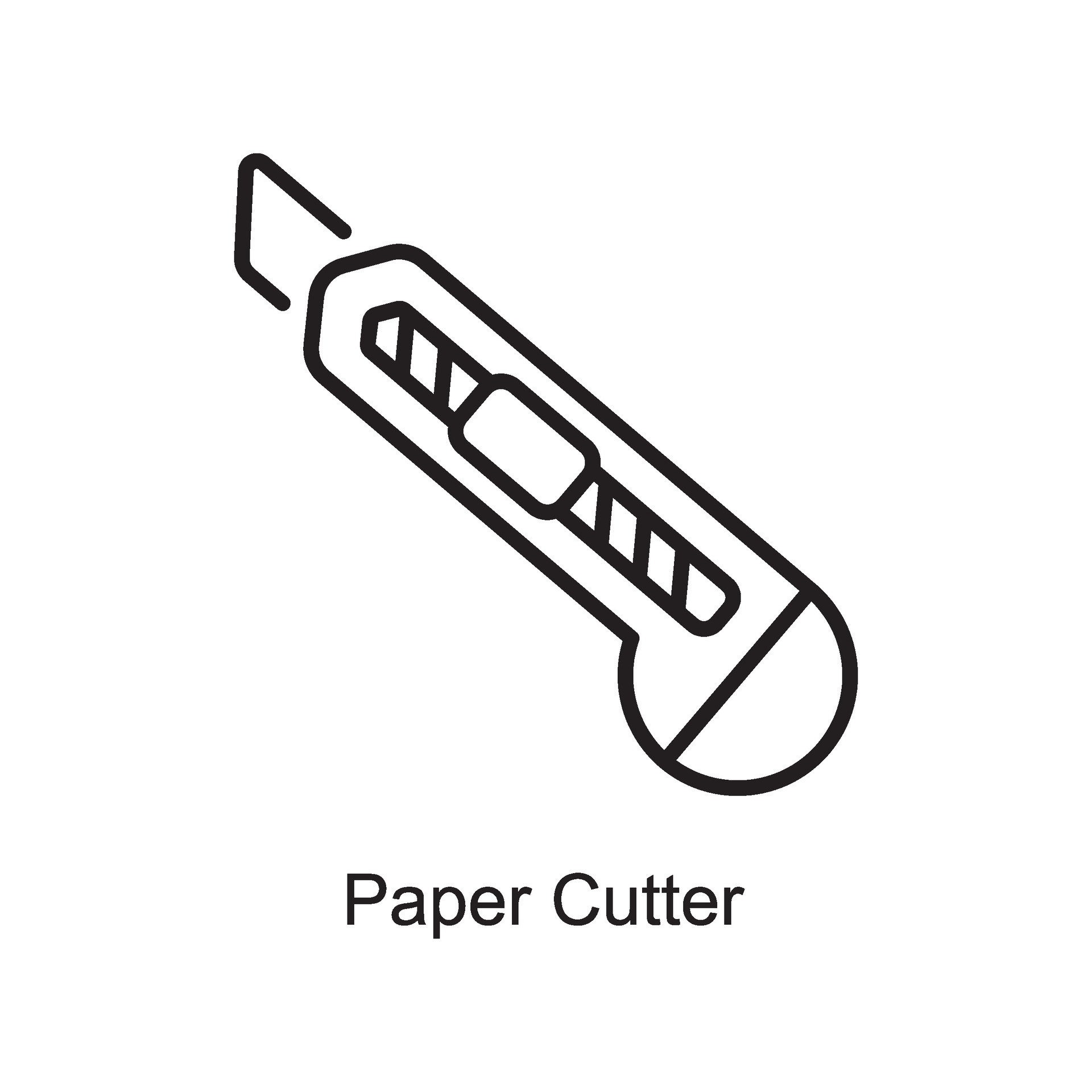 Paper Cutter vector outline Icon Design illustration. Art and Crafts