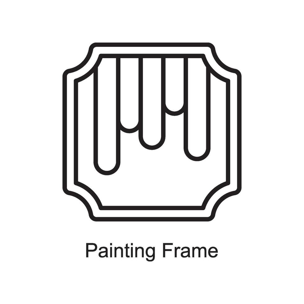 Painting Frame vector outline Icon Design illustration. Art and Crafts Symbol on White background EPS 10 File