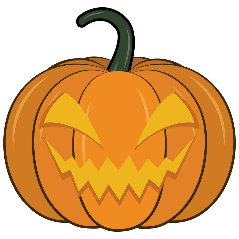 scary pumpkins halloween vector