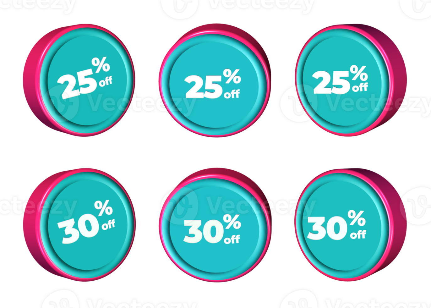3D bundle of sale discount percentage red tosca color png