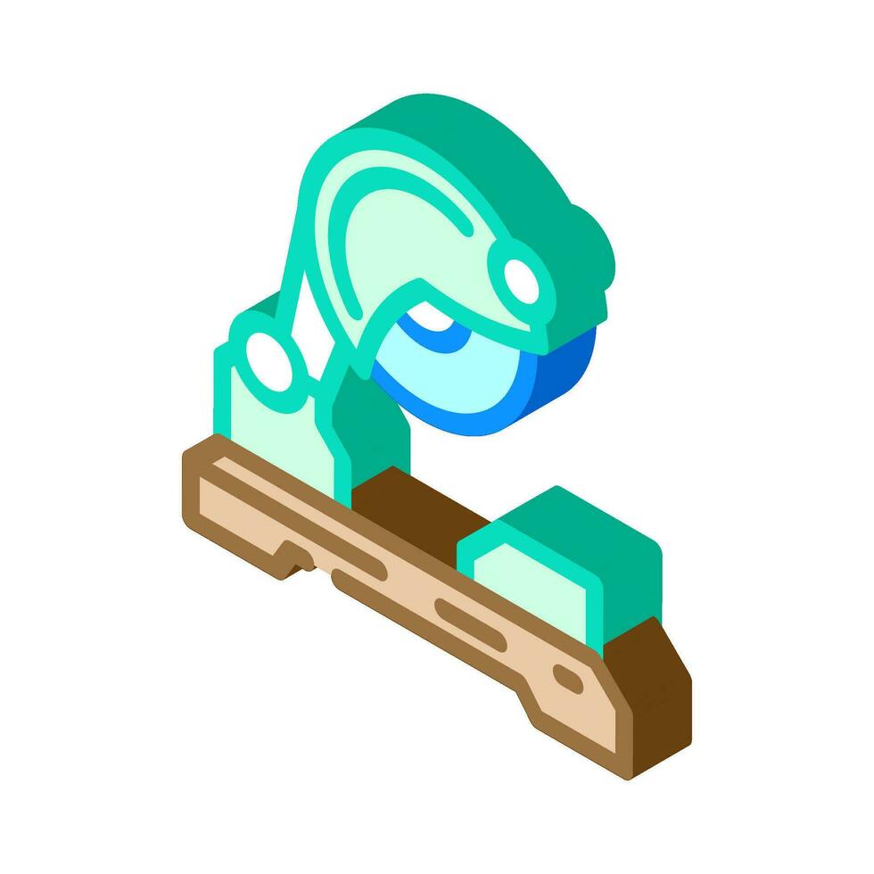 cutting tool manufacturing engineer isometric icon vector illustration