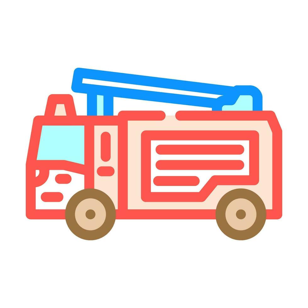 fire engine emergency color icon vector illustration