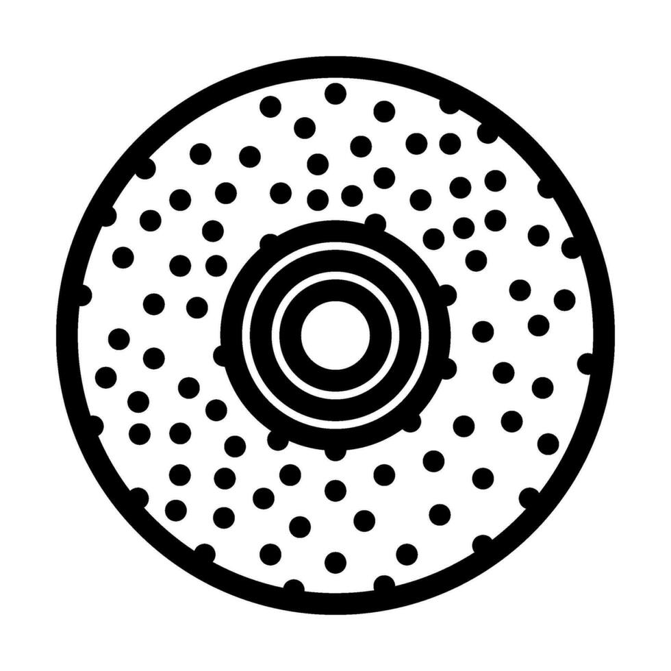 grinding wheel manufacturing engineer line icon vector illustration