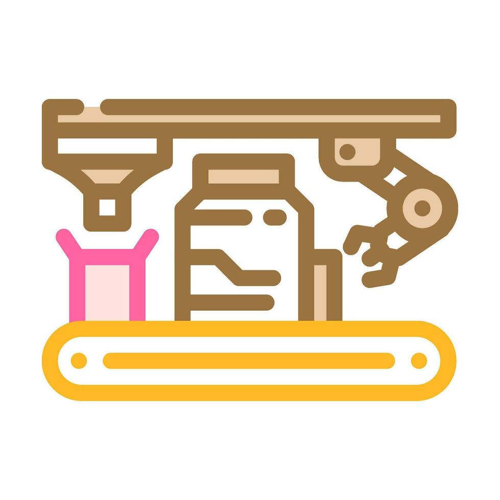 assembly line manufacturing engineer color icon vector illustration