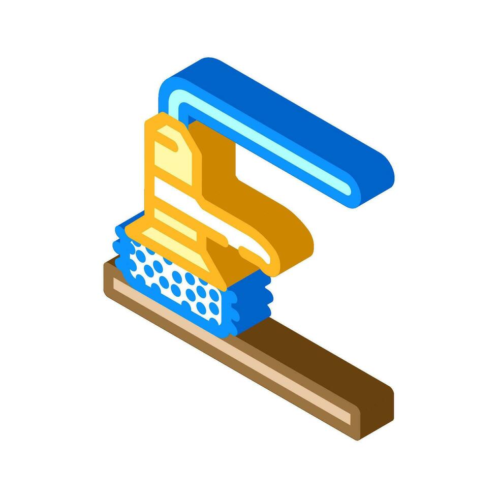 surface finishing manufacturing engineer isometric icon vector illustration