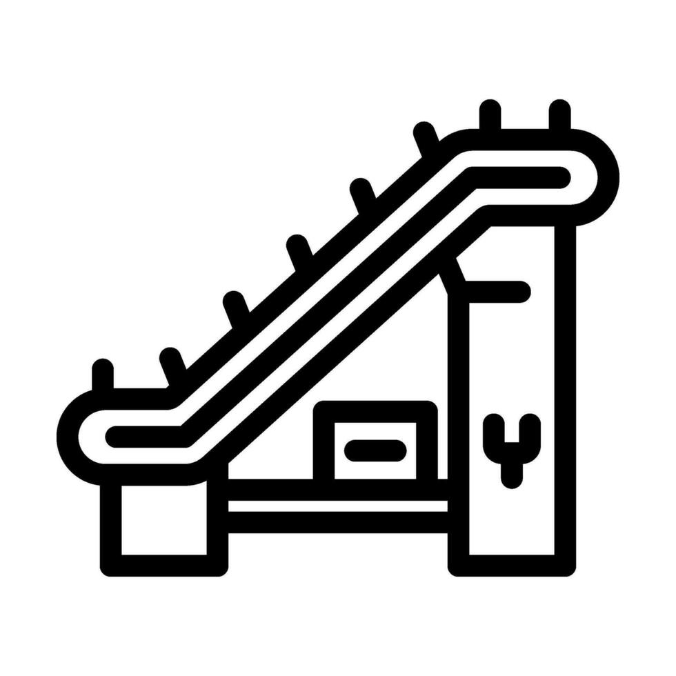 conveyor belt manufacturing engineer line icon vector illustration