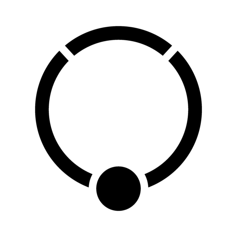 ring piercing glyph icon vector illustration