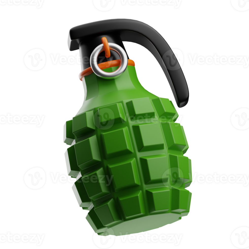 military grenade illustration 3d png