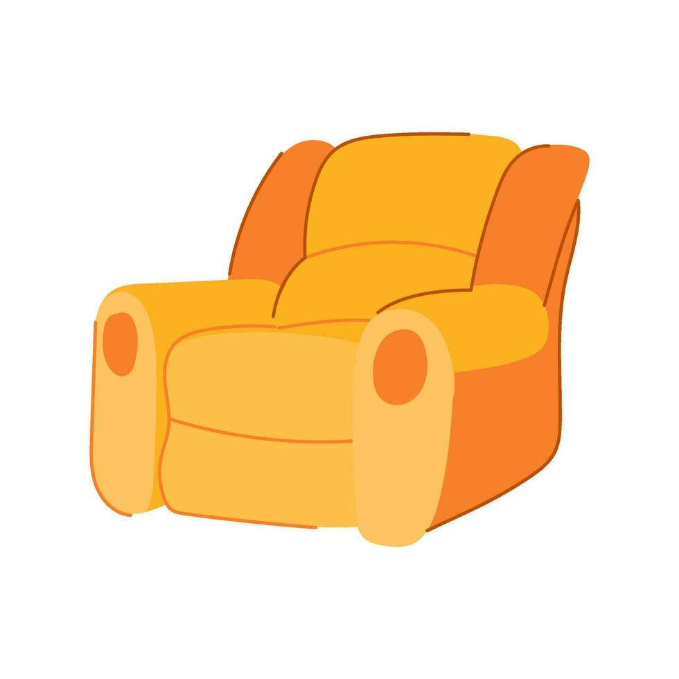 hogar Sillón mueble dibujos animados vector ilustración