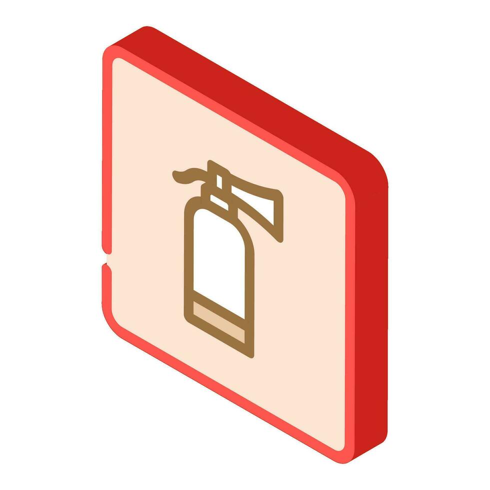 fire extinguisher isometric icon vector illustration