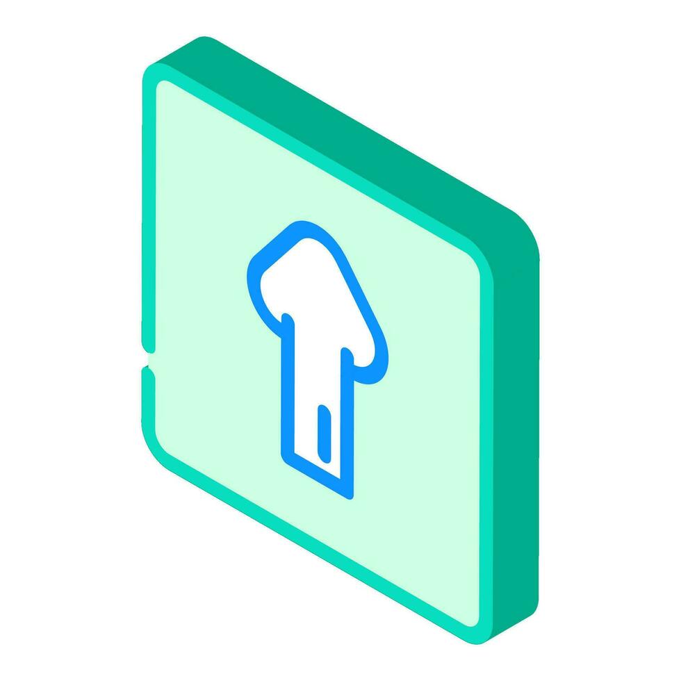 white up down stairway arrow emergency isometric icon vector illustration