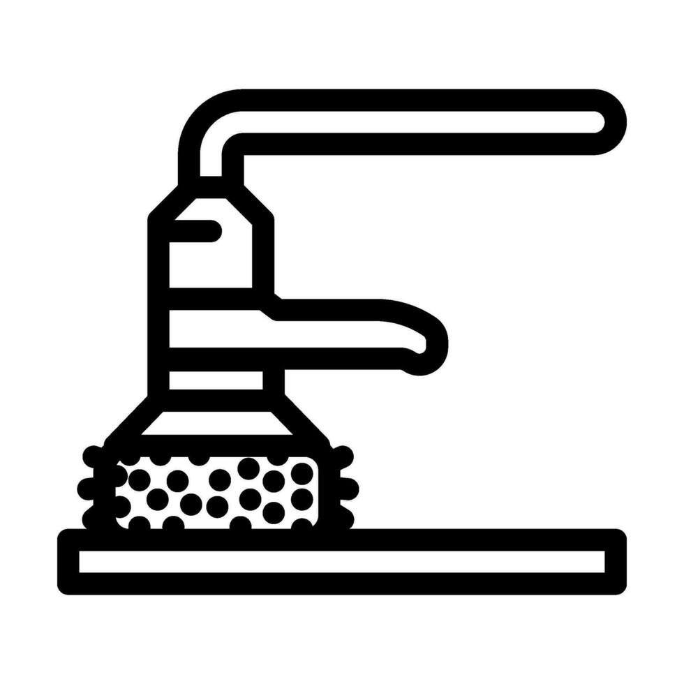surface finishing manufacturing engineer line icon vector illustration